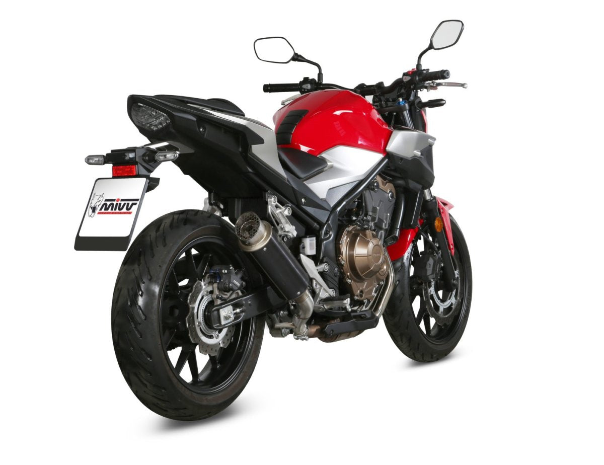 Escape homologado Mivv GP PRO en Acero negro para HONDA CB 500 F 19-24