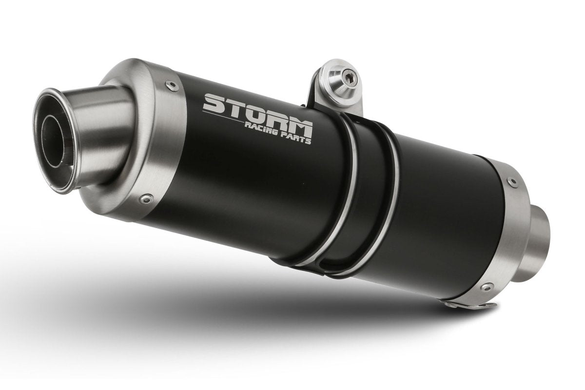 Approved full exhaust Storm GP Black Steel high position for YAMAHA MT 07 14-24
