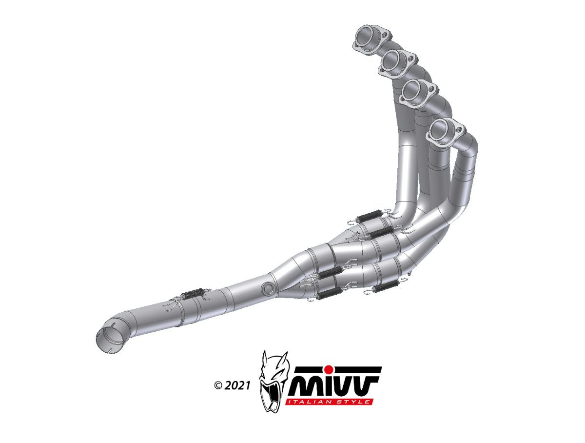 Colectores no homologados Mivv para en acero inox. para KAWASAKI Z 900 20-24