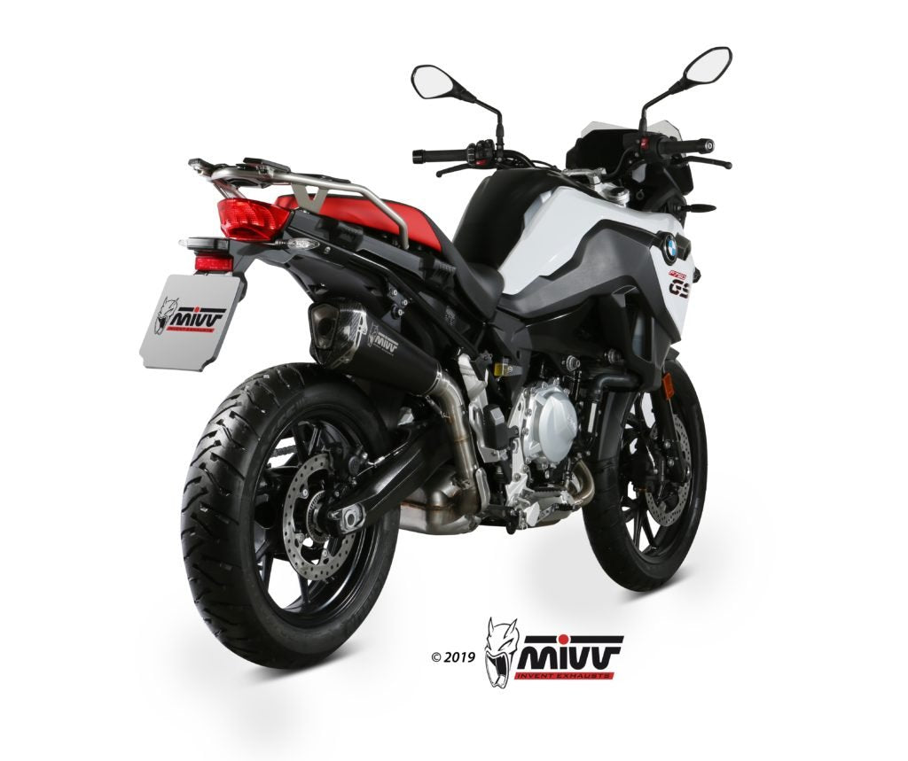 Escape homologado Mivv DELTA RACE en Acero negro para BMW F 850 GS 18-24 | F 850 GS ADVENTURE 18-24 | F 750 GS 18-24