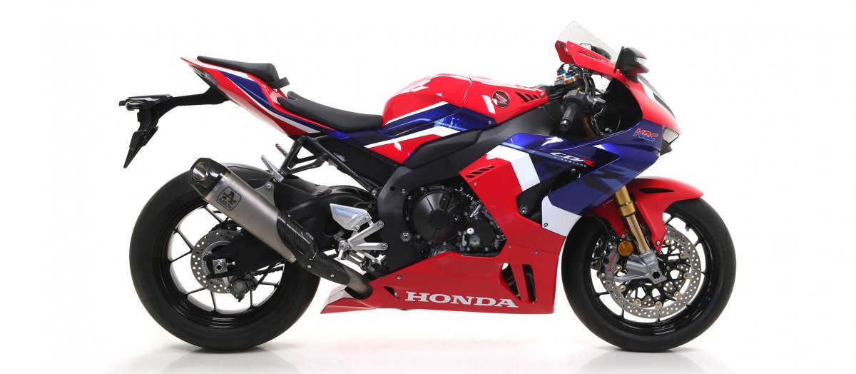 Escape ARROW Works homologado en titanio negro para HONDA CBR 1000 RR 20-23