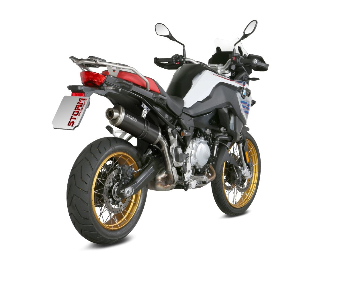 Escape homologado Storm OVAL en acero negro para BMW F 850 GS 18-24 | F 750 GS 18-24 | F 850 GS ADVENTURE 18-24