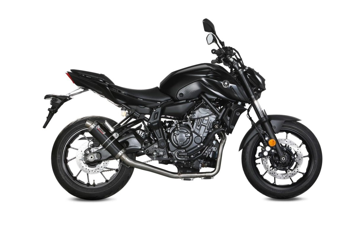 Mivv GP approved full exhaust in black steel for YAMAHA MT 07 14-24