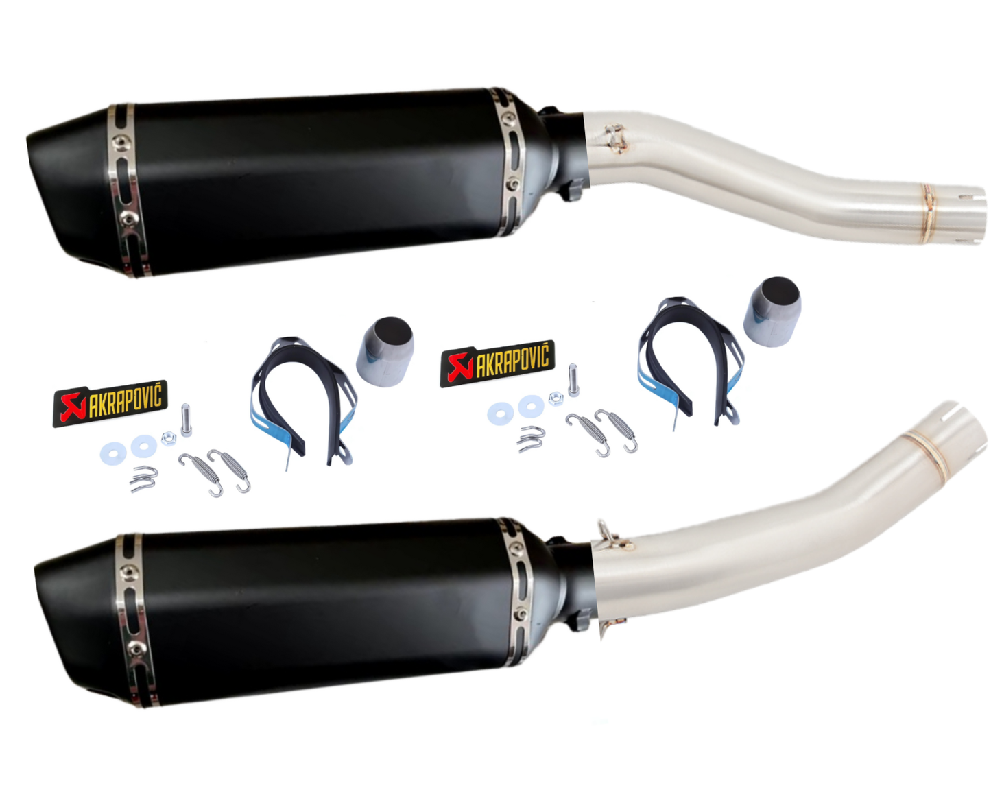 Secção de escape Slip-On para Kawasaki Z1000/ Z1000SX (2003-2006) em aço inoxidável