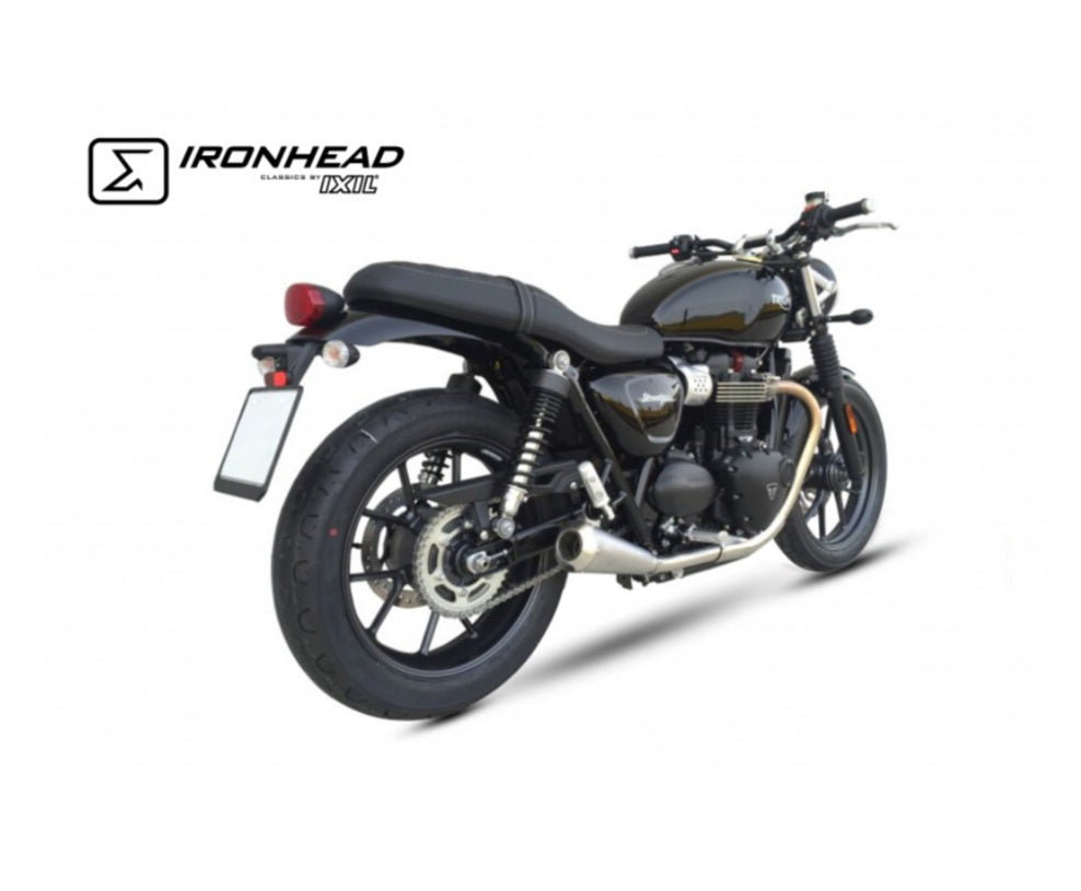 Escape IXIL OVC11SS no homologado en acero inox. para TRIUMPH STREET TWIN 900 16-22 | STREET CUP 17-23