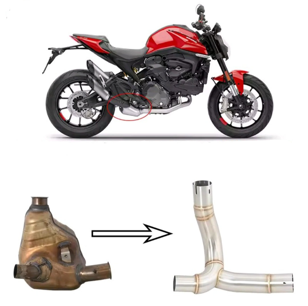 Supresor de Catalizador Artesanal Ducati Monster 937-950 (2021-2025) Acero Inox