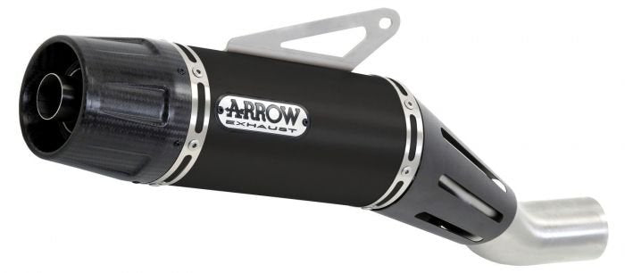 Escape ARROW JET-Race homologado en nicromo negro con tapa en carbono para YAMAHA MT 07 14-20 | TRACER 700 16-20 | TRACER 7 16-24 | XSR 700 16-20