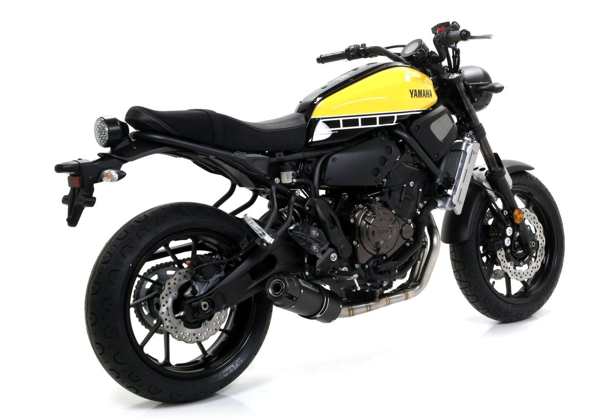 Escape ARROW JET-Race homologado en nicromo negro con tapa en carbono para YAMAHA MT 07 14-20 | TRACER 700 16-20 | TRACER 7 16-24 | XSR 700 16-20