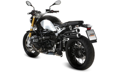 Escape homologado Mivv X-CONE en Acero negro para BMW