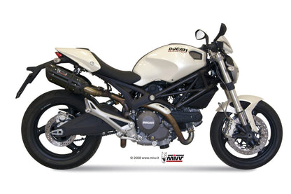 Escape homologado Mivv Suono en Acero negro para Ducati Monster 696 08-14