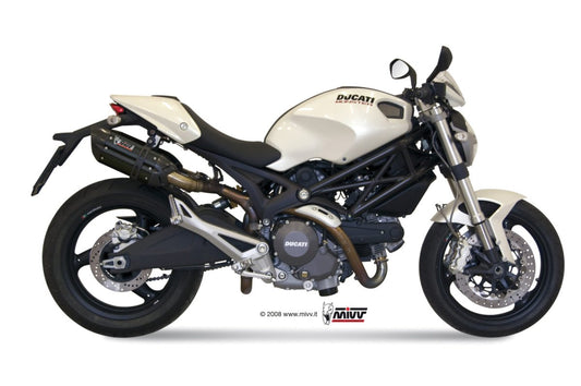 Escape homologado Mivv Suono en Acero negro para Ducati Monster 696 08-14
