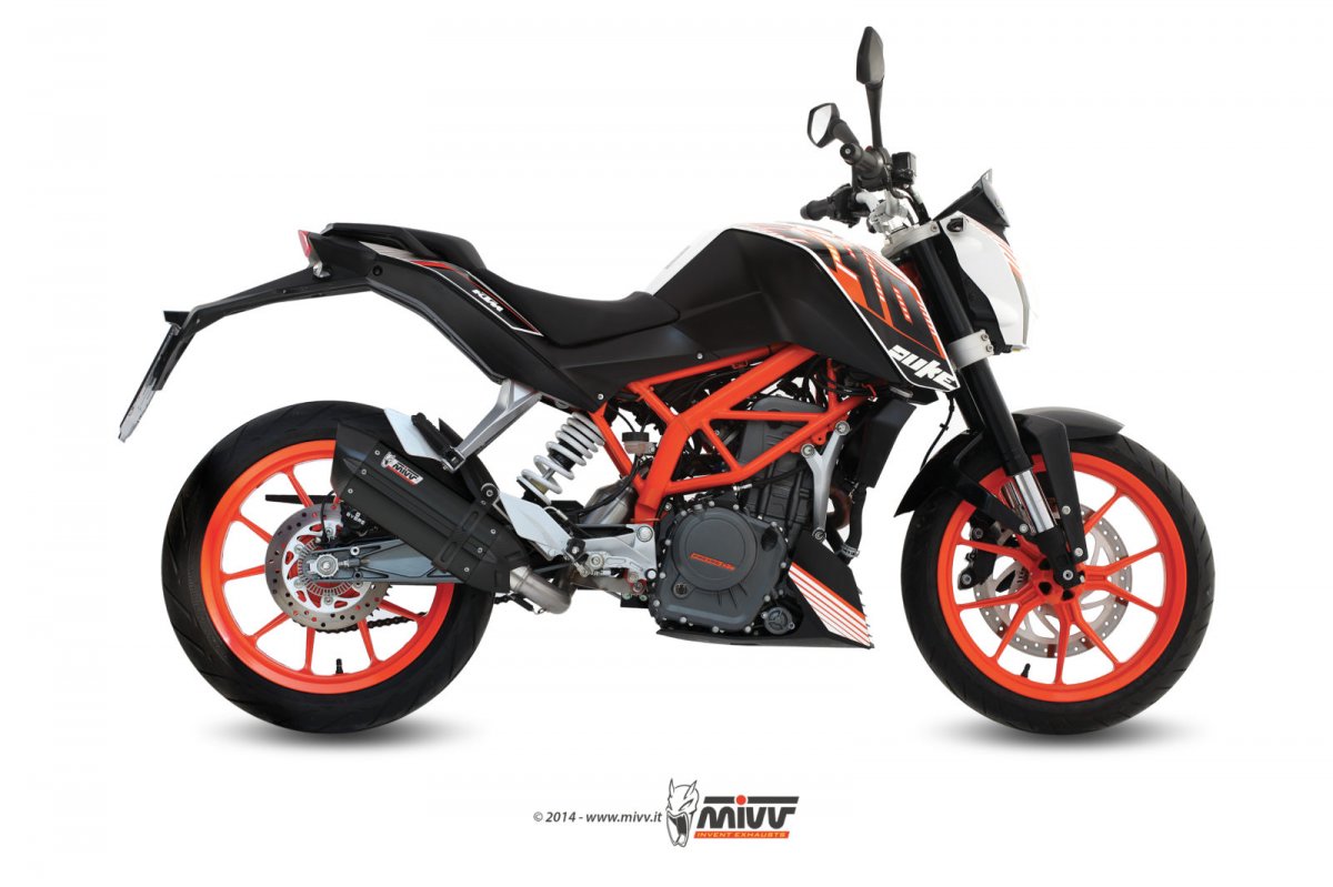 Escape completo homologado Mivv Suono en Acero negro para KTM Duke 390 13-16