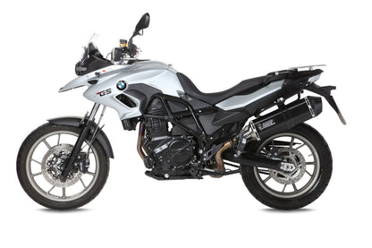 Escape homologado Mivv Speed Edge en Acero negro para BMW F 700 GS 12-17