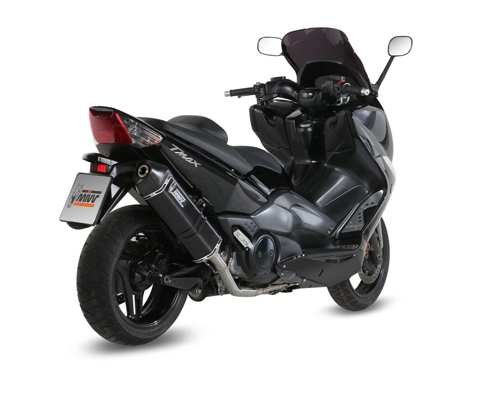 Escape completo no homologado Mivv Speed Edge en Acero negro para Yamaha T-MAX 500 08-11