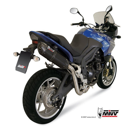 Escape homologado Mivv Suono en Acero negro para Triumph Tiger Sport 1050 07-12 | Tiger 1050 07-12