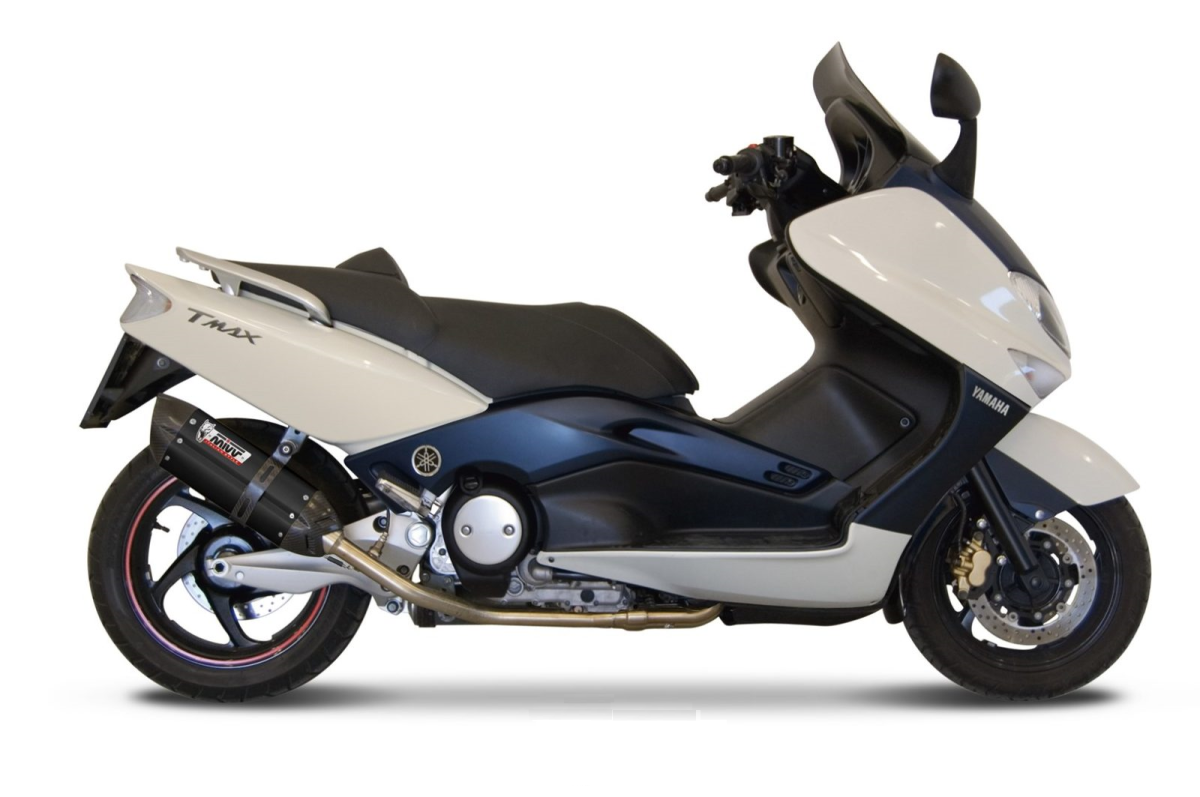 Escape completo no homologado Mivv Suono en Acero negro para Yamaha T-MAX 500 01-07