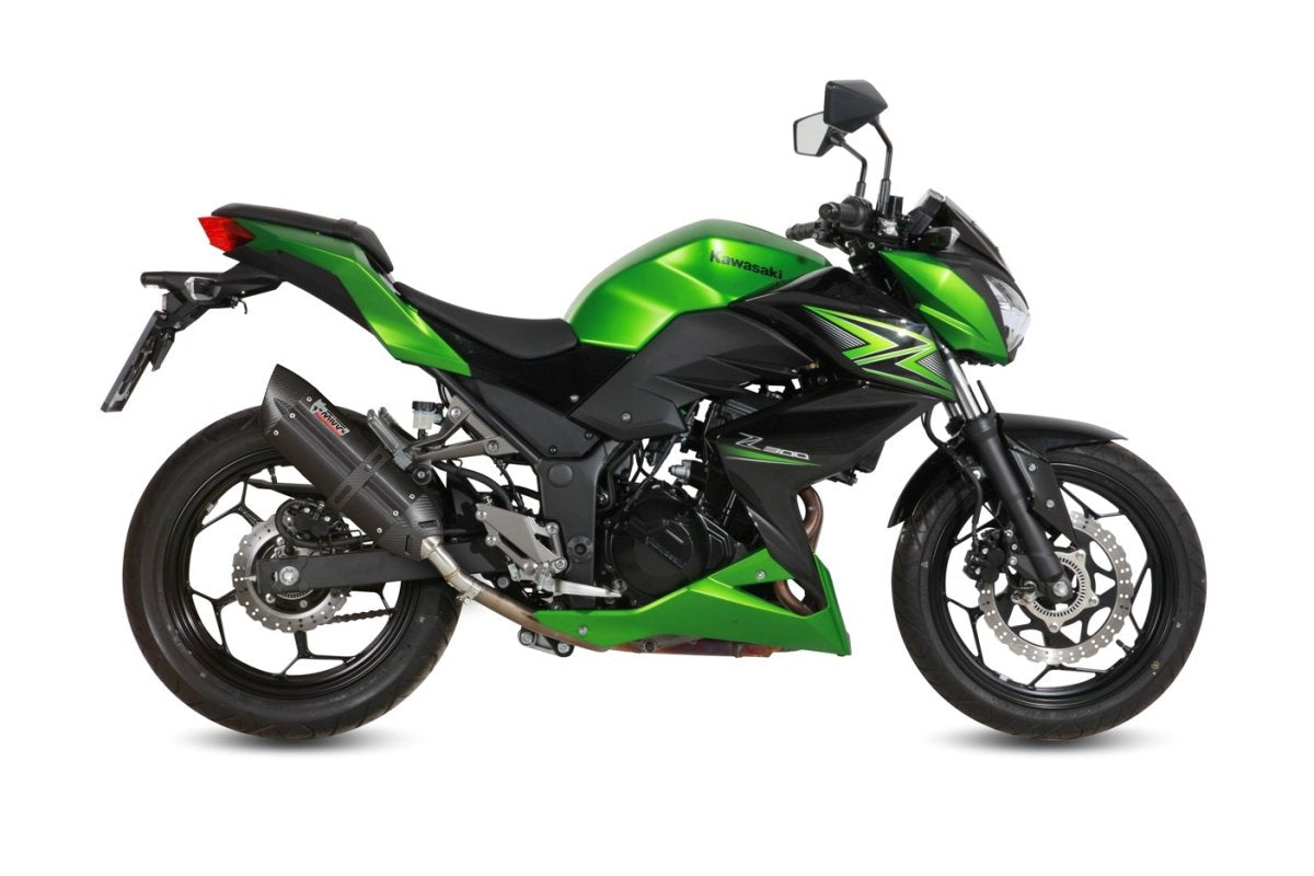 Escape homologado Mivv Suono en Acero negro para Kawasaki Ninja 300 13-16 | Z 300 15-16