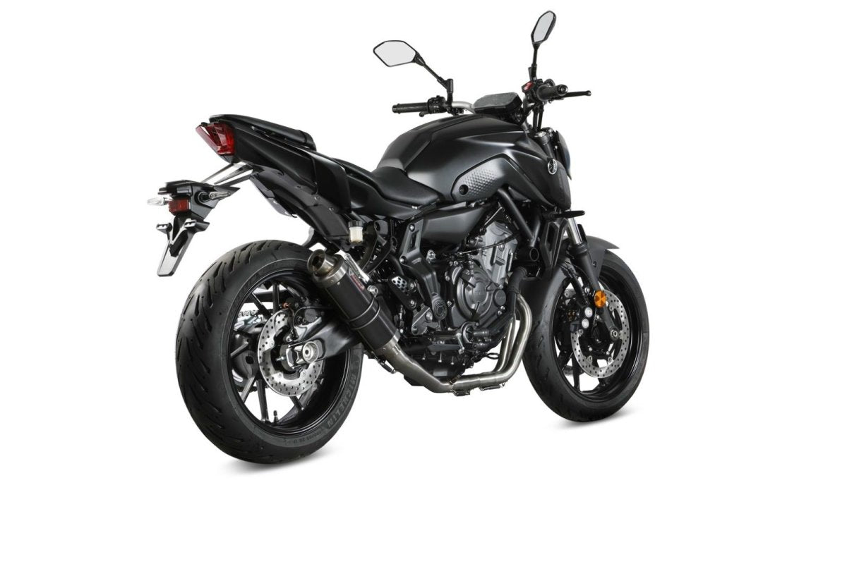 Escape completo homologado Mivv GP en Acero negro para Yamaha MT 07 14-24