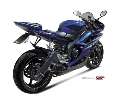 Escape homologado Mivv Suono en Acero negro para Yamaha YZF 600 R6 06-16
