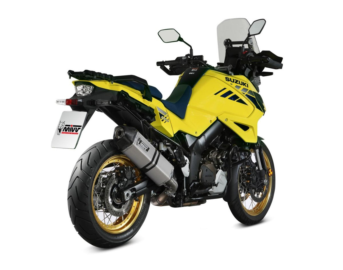 Escape homologado Mivv Speed Edge en Acero inox. para Suzuki DL 1050 V-Strom 20-26 | DL 1000 V-Strom 14-20