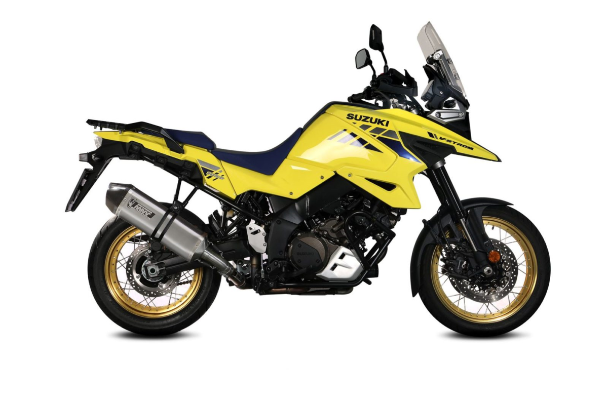 Escape homologado Mivv Speed Edge en Acero inox. para Suzuki DL 1050 V-Strom 20-26 | DL 1000 V-Strom 14-20