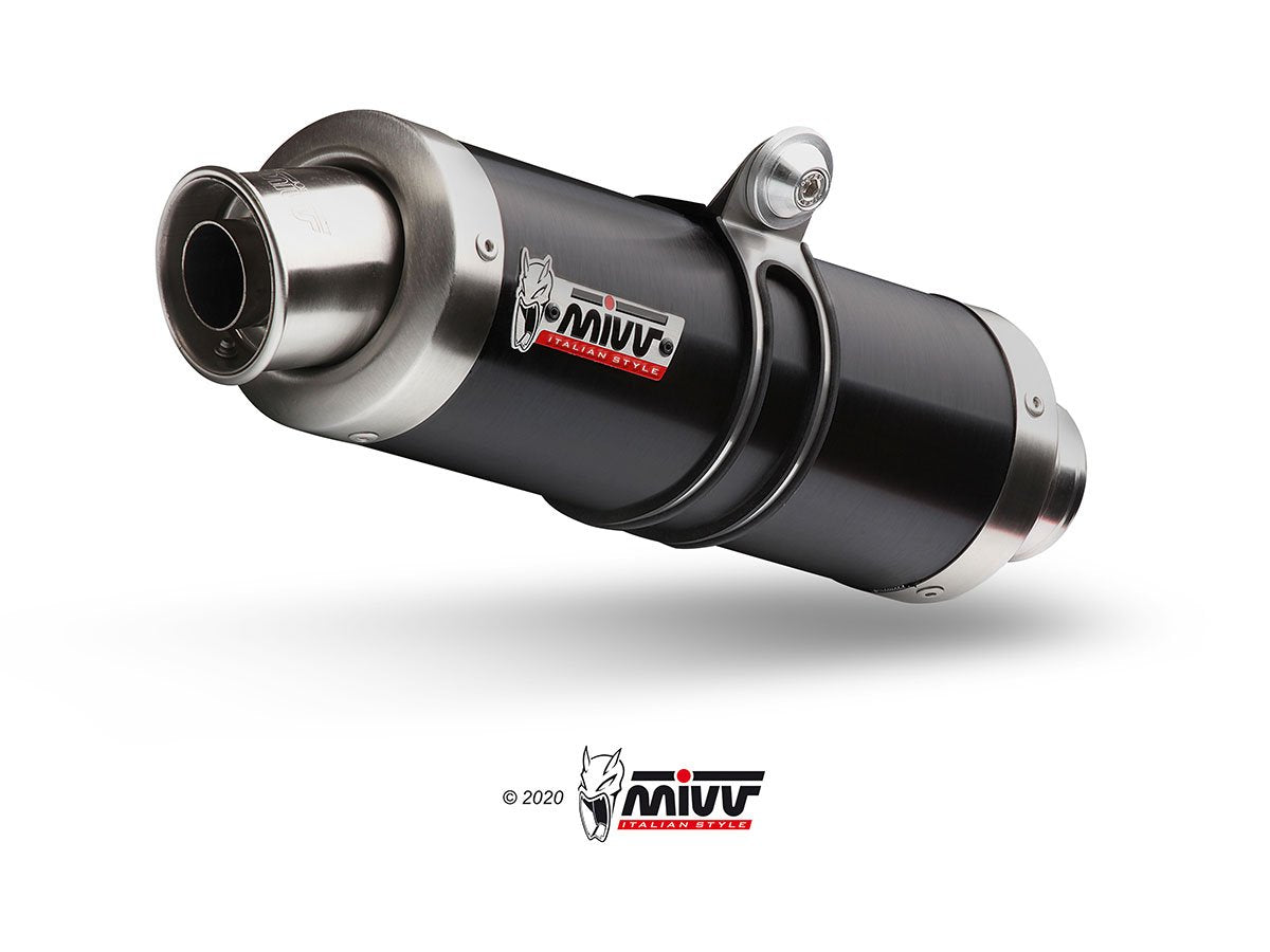 Escape homologado Mivv GP en Acero negro para Ducati Monster 1100 08-10 | Monster 796 10-14