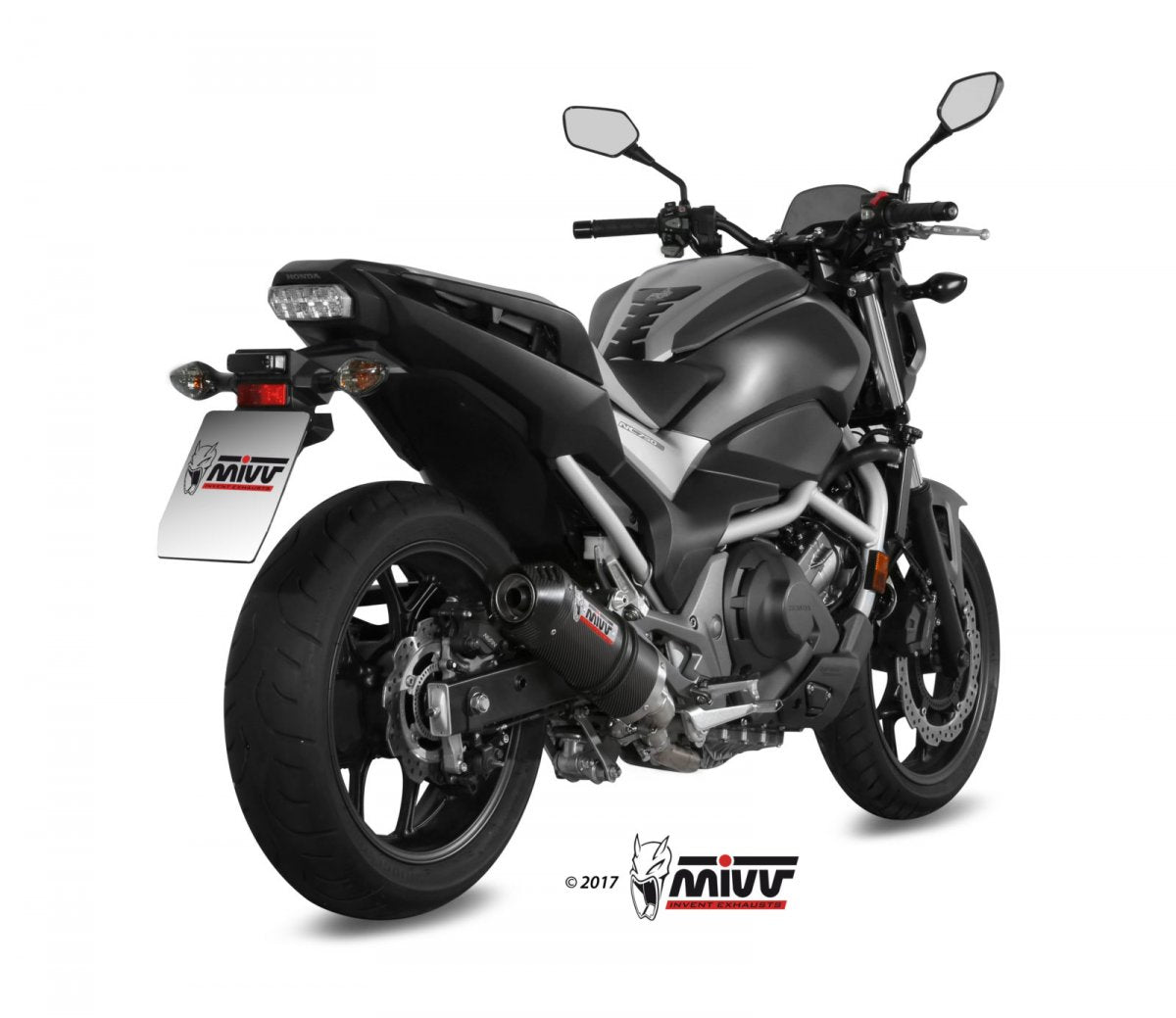 Escape homologado Mivv OVAL en Carbono para Honda NC 750 X 16-22 | NC 750 S 16-22 | Integra 750 16-20
