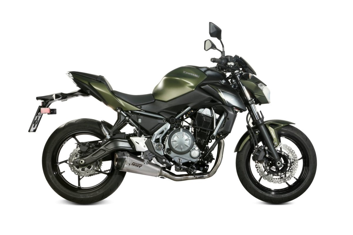 Escape completo homologado Mivv Delta Race en Acero inox. para Kawasaki Z 650 17-23 | Ninja 650 17-23