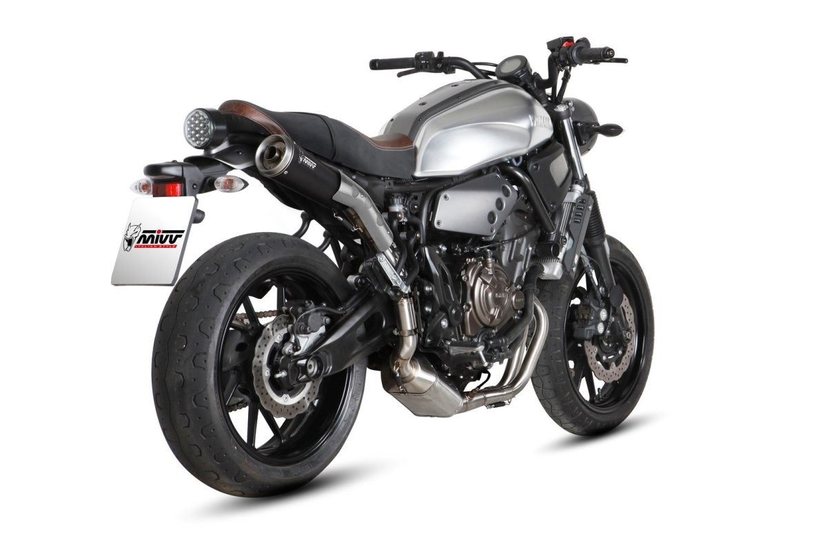Escape completo homologado Mivv Ghibli en Acero negro para Yamaha XSR 700 16-20