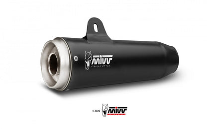 Escape homologado Mivv Ghibli en Acero negro para Moto Guzzi V7 08-16