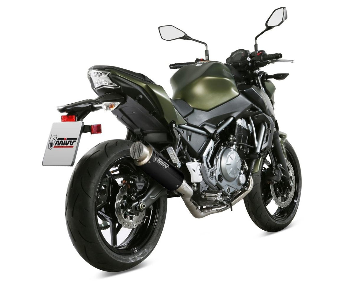 Escape completo homologado Mivv GP PRO en Acero negro para KAWASAKI Z 650 17-23 | NINJA 650 17-23