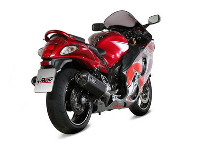 Escape homologado Mivv Speed Edge en Acero negro para Suzuki GSX 1300 R Hayabusa 08-17