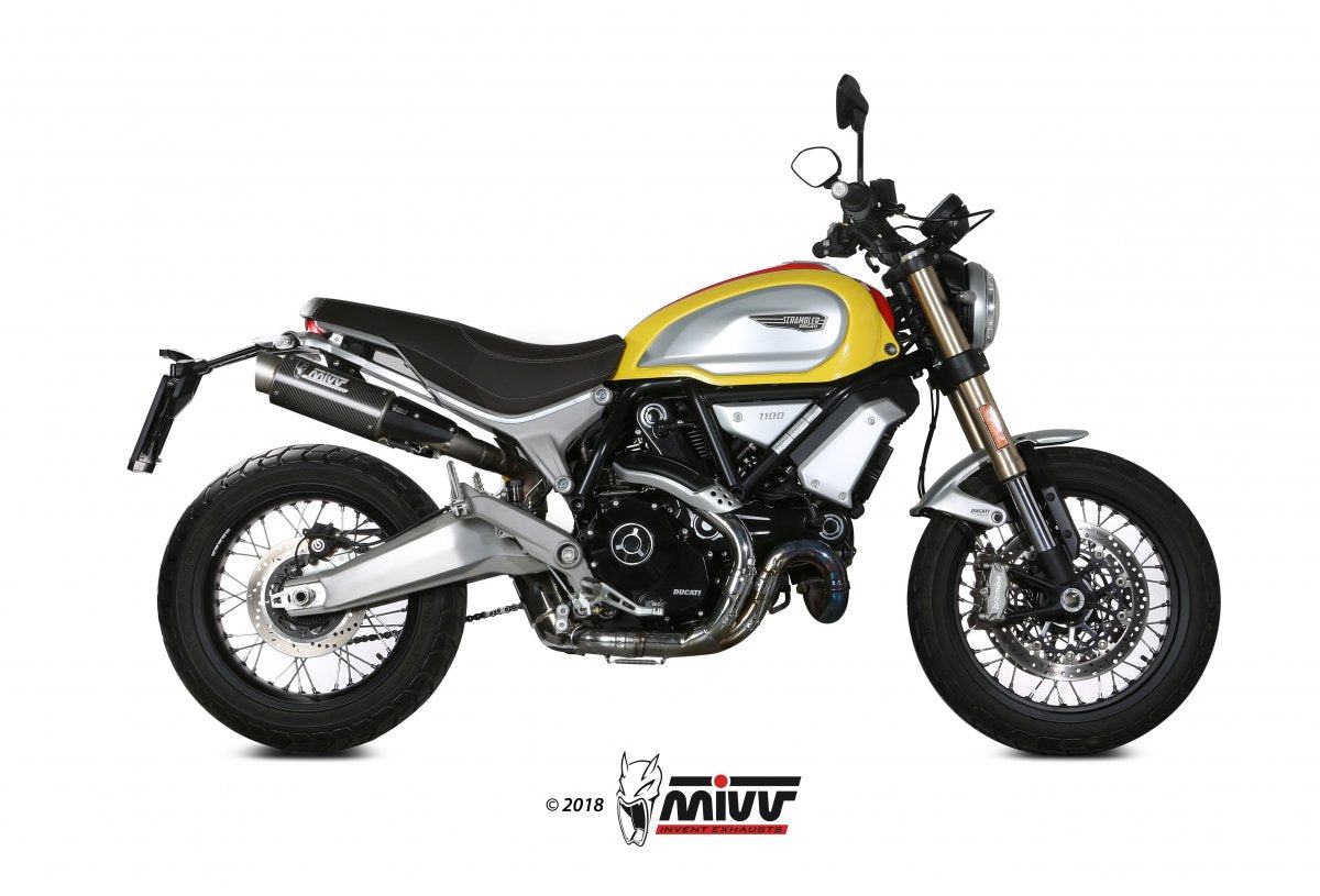 Escape homologado Mivv GP PRO en Carbono para Ducati Scrambler 1100 18-20