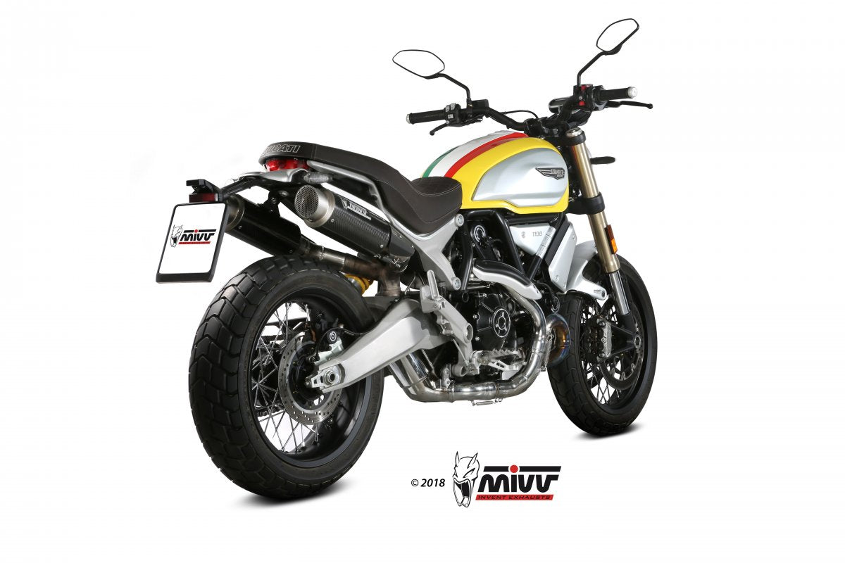 Escape homologado Mivv GP PRO en Carbono para Ducati Scrambler 1100 18-20