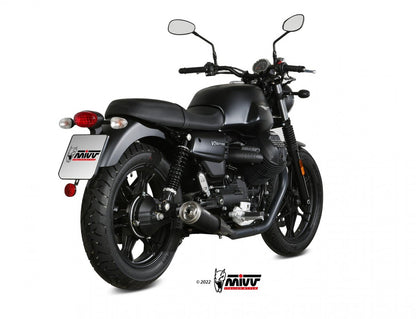 Escape homologado Mivv Ghibli en Acero negro para Moto Guzzi V7 III 17-20