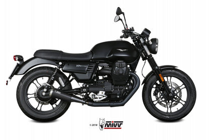 Escape homologado Mivv Ghibli en Acero negro para Moto Guzzi V7 III 17-20