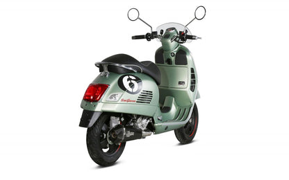 Escape completo homologado Mivv Delta Race en Acero negro para Piaggio Vespa GTS 300 Super 08-20
