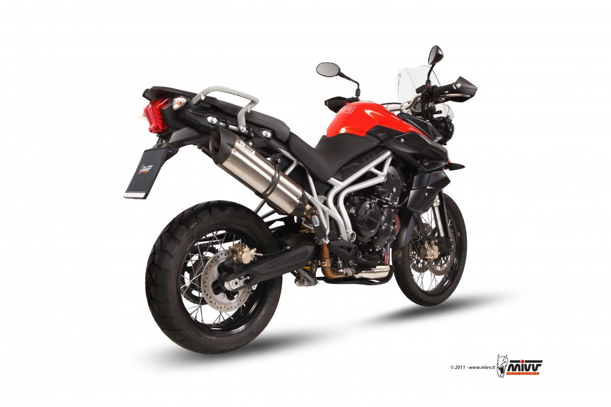Escape homologado Mivv Suono en Acero inox. para Triumph Tiger 800 11-16