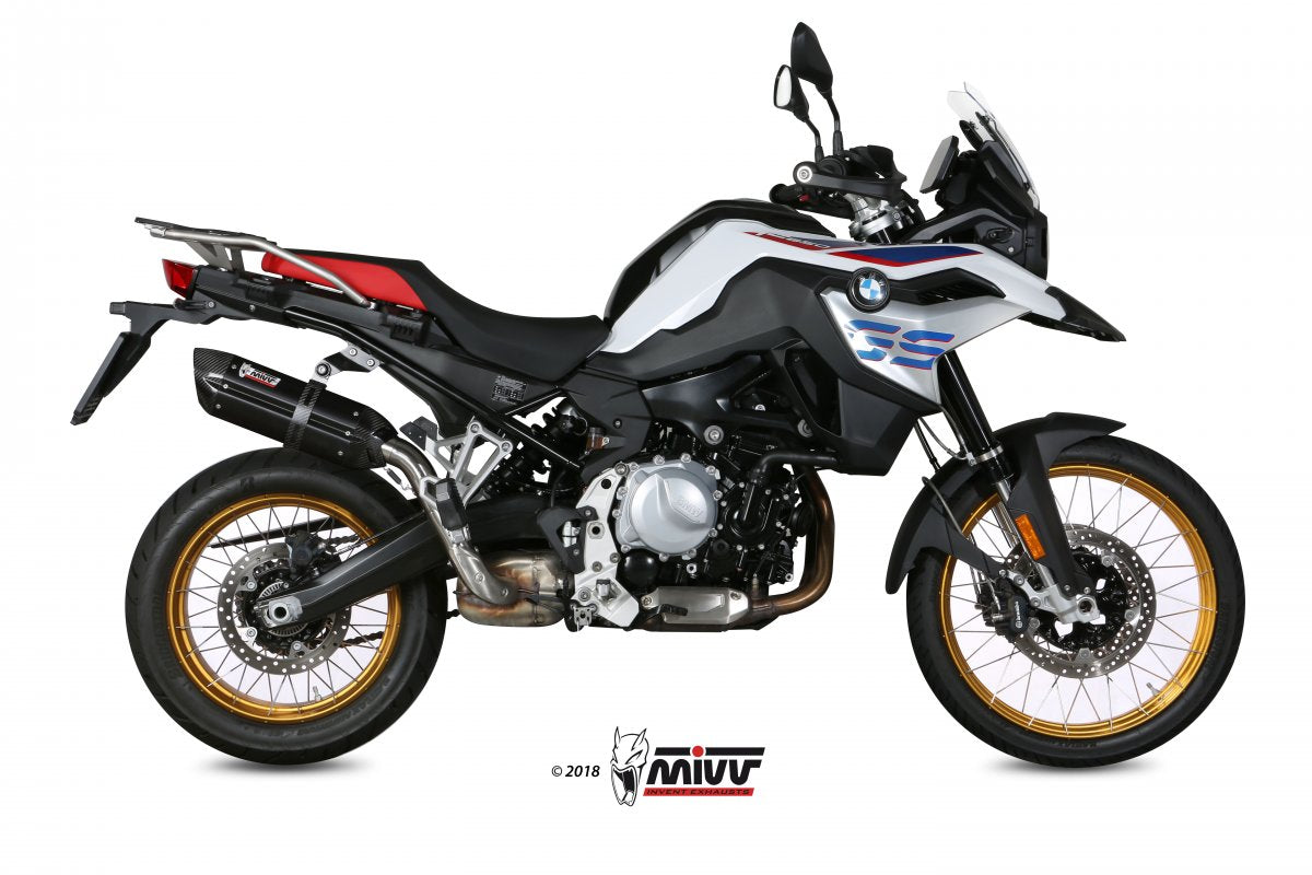 Escape homologado Mivv Suono en Acero negro para BMW F 850 GS 18-24 | F 850 GS Adventure 18-24 | F 750 GS 18-24