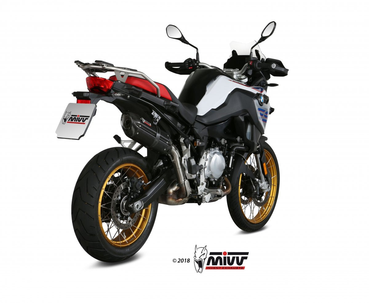 Escape homologado Mivv Suono en Acero negro para BMW F 850 GS 18-24 | F 850 GS Adventure 18-24 | F 750 GS 18-24