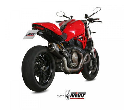 Escape homologado Mivv Delta Race en Acero negro para Ducati Monster 1200 / S / R 14-16