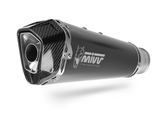 Escape homologado Mivv Delta Race en Acero negro para Ducati Multistrada 1200 / S 15-17 | Multistrada 1260 / S 18-20