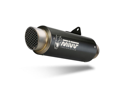Escape homologado Mivv GP PRO en Acero negro para Ducati Scrambler 1100 18-20