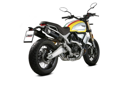 Escape homologado Mivv GP PRO en Acero negro para Ducati Scrambler 1100 18-20