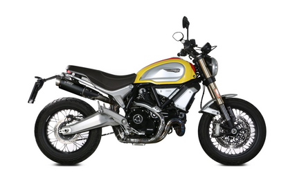Escape homologado Mivv GP PRO en Acero negro para Ducati Scrambler 1100 18-20