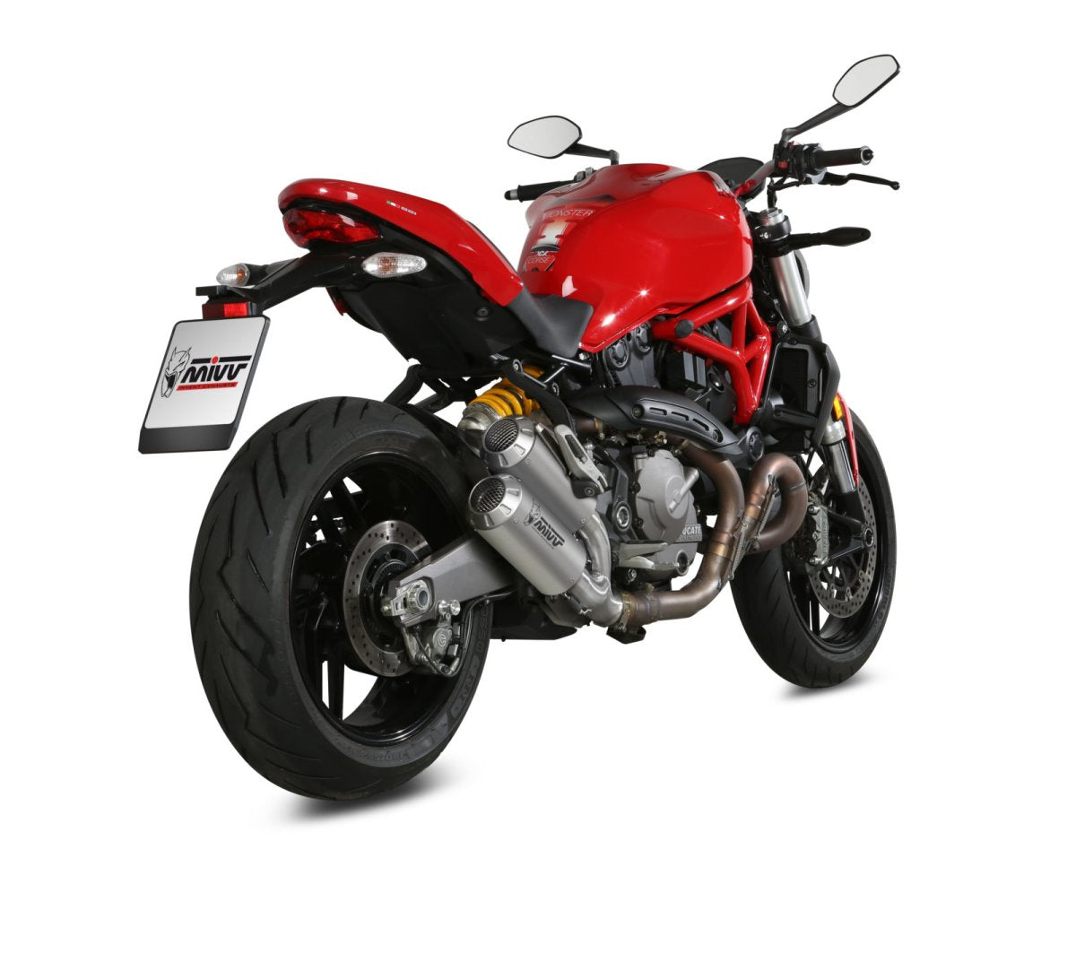 Escape no homologado Mivv MK3 en Acero inox. para Ducati Monster 1200 / S / R 17-21 | Monster 821 18-20