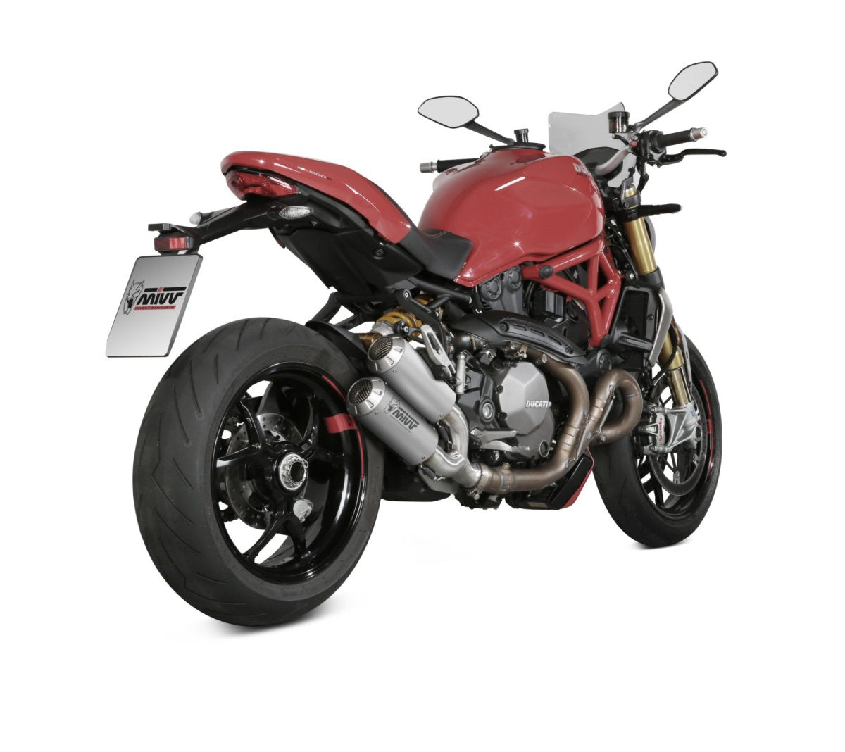 Escape no homologado Mivv MK3 en Acero inox. para Ducati Monster 1200 / S / R 17-21 | Monster 821 18-20