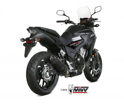 Escape homologado Mivv Suono en Acero negro para Honda CB 500 X 17-20