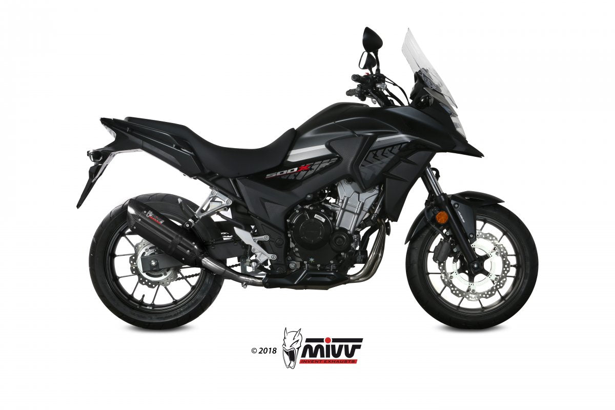 Escape homologado Mivv Suono en Acero negro para Honda CB 500 X 17-20