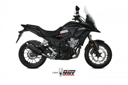 Escape homologado Mivv Suono en Acero negro para Honda CB 500 X 17-20